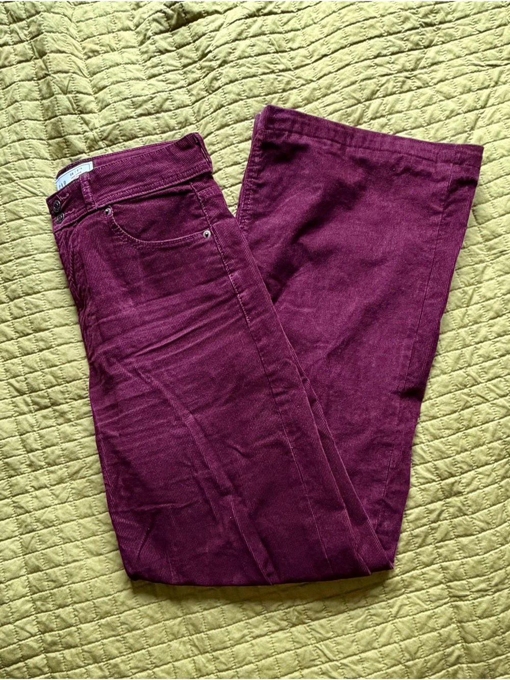 GAP Women’s Burgundy Wide Leg “Stride” Corduroy Jeans